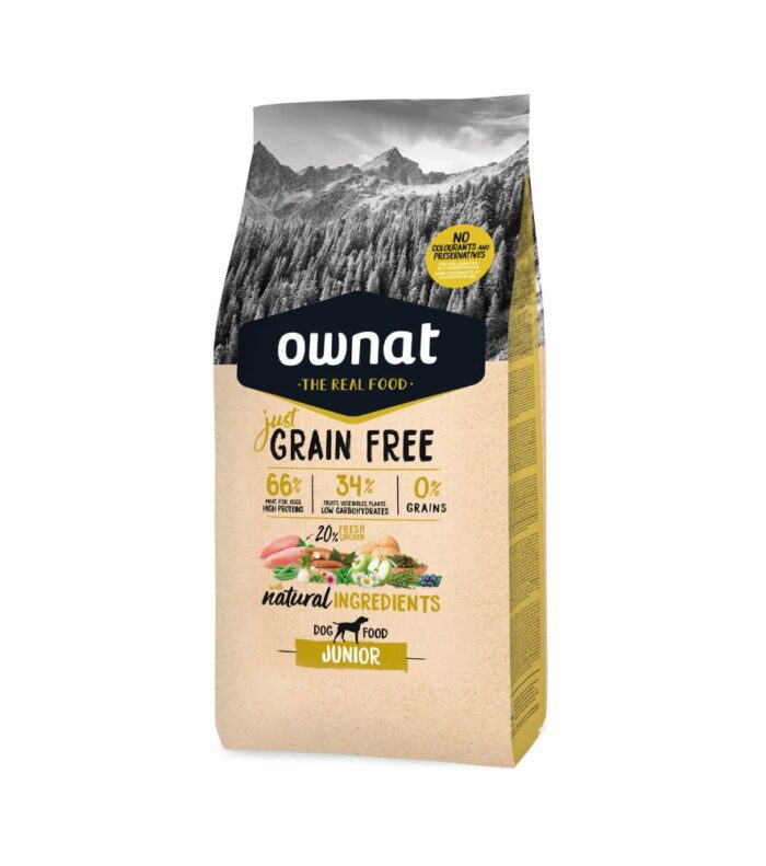 ow-GF-junior-saco-front_l Ownat Just Grain Free Junior Pollo