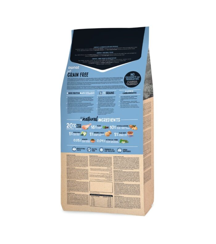 ow-just-grain-free-adult-lamb-saco-backadl Ownat Just Grain Free Cordero