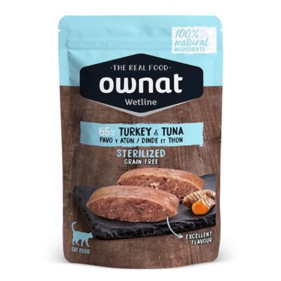 ownat-pavo-y-atun-sobrecitos-para-gatos-esterilizados Ownat Wetline Grain Free Pavo y Atún Gato Esterilizado 85gr