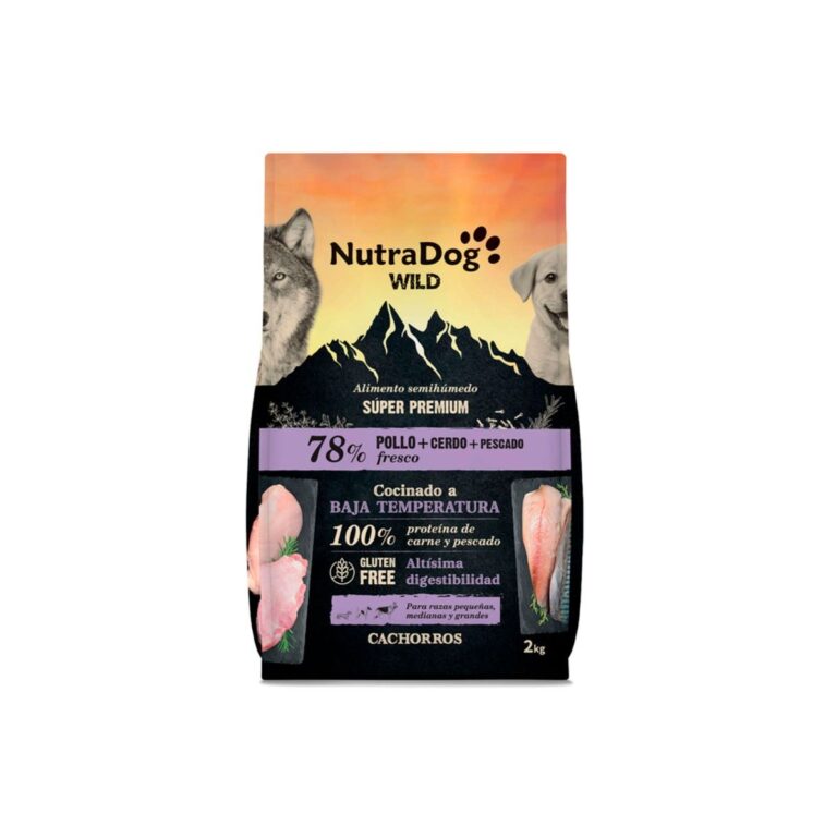 NutraDog Wild Cachorros 78% Pollo, Cerdo y Pescado