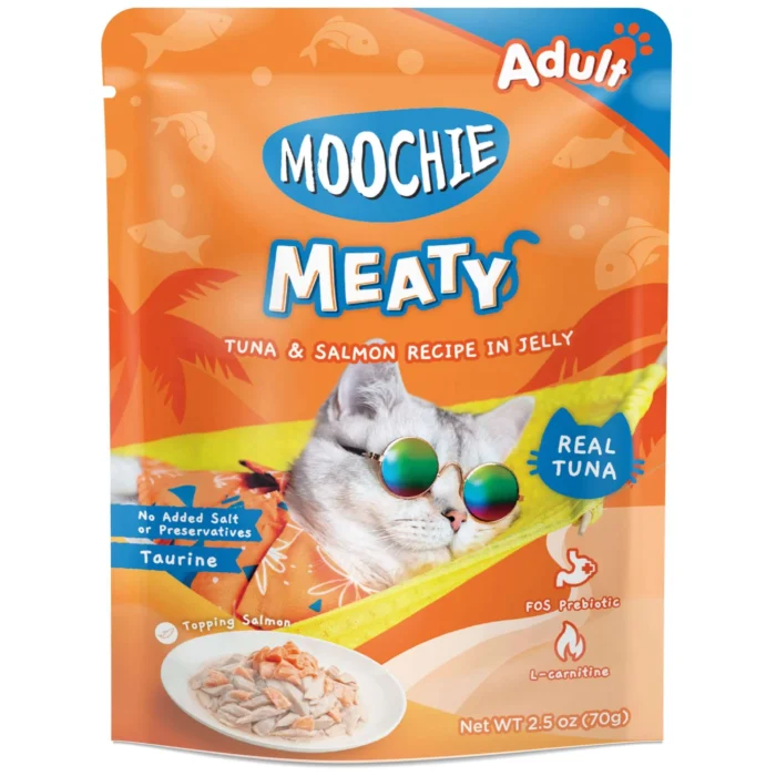 Moochie Meaty Atún y Salmón 70gr.