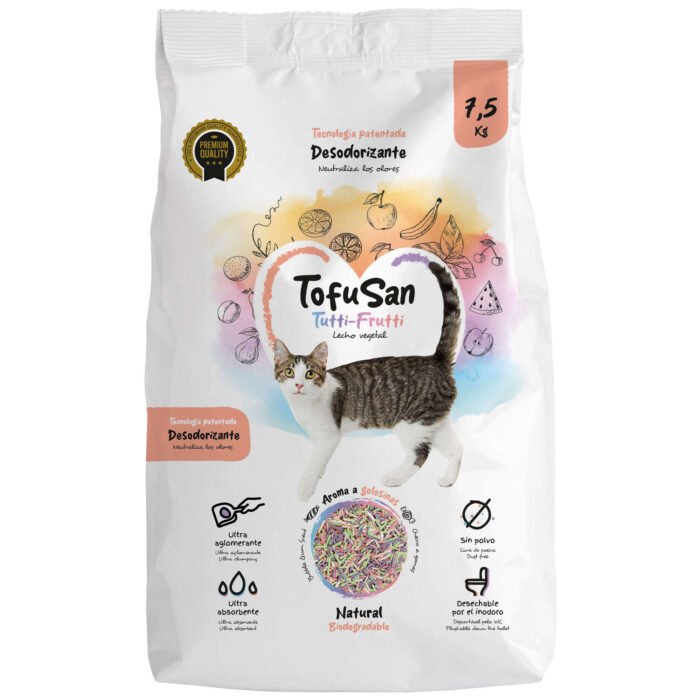 TofuSan Lecho Vegetal Desodorizante Aglomerante Tutti-Frutti 21L